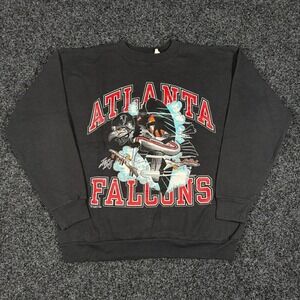Vintage 1988 Atlanta Falcons Jack Davis Sweatshirt Saturday's Hero Black Large